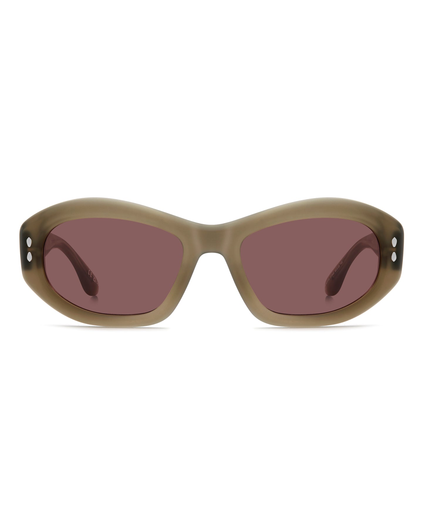 ROUND VOLUME MATT KHAKI SUNGLASSES