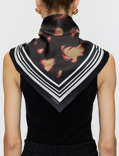 DANICA ACC SMALL SILK SCARF TORTOISE SHELL