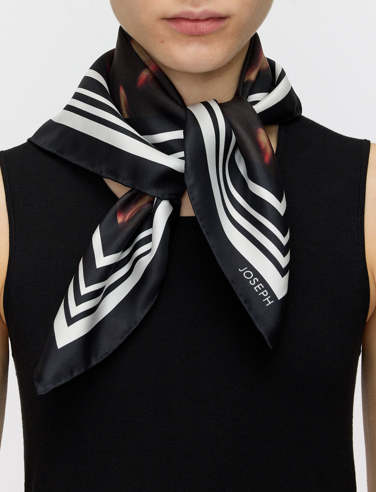 DANICA ACC SMALL SILK SCARF TORTOISE SHELL