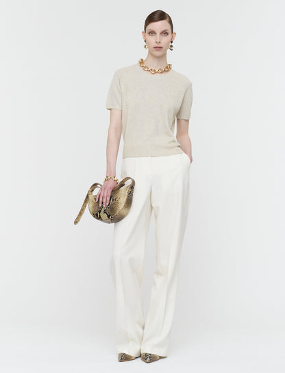 Char Top In Lurex Python Knit Champagne by JOSEPH - view 2