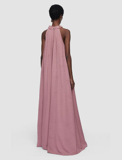 PARC DRESS SILK JACQUARD MUSK