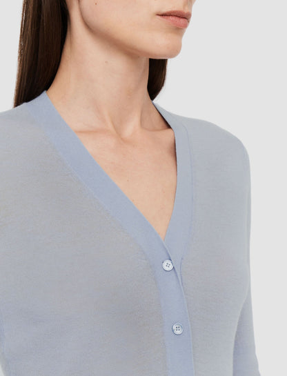CASHAIR V-NECK CARDIGAN FADED SKY