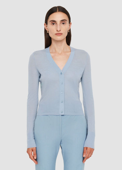 CASHAIR V-NECK CARDIGAN FADED SKY