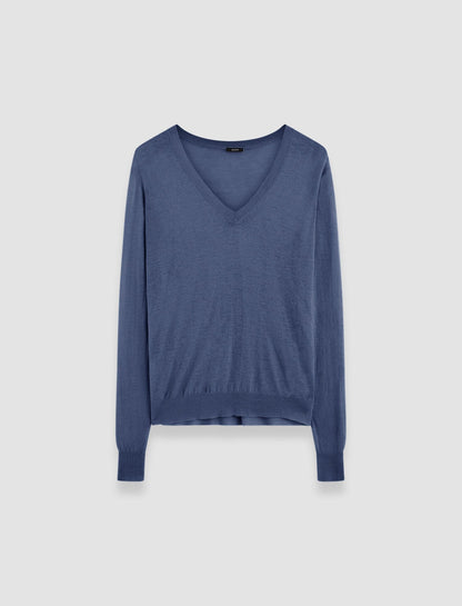 CASHAIR V-NECK JUMPER HARBOUR