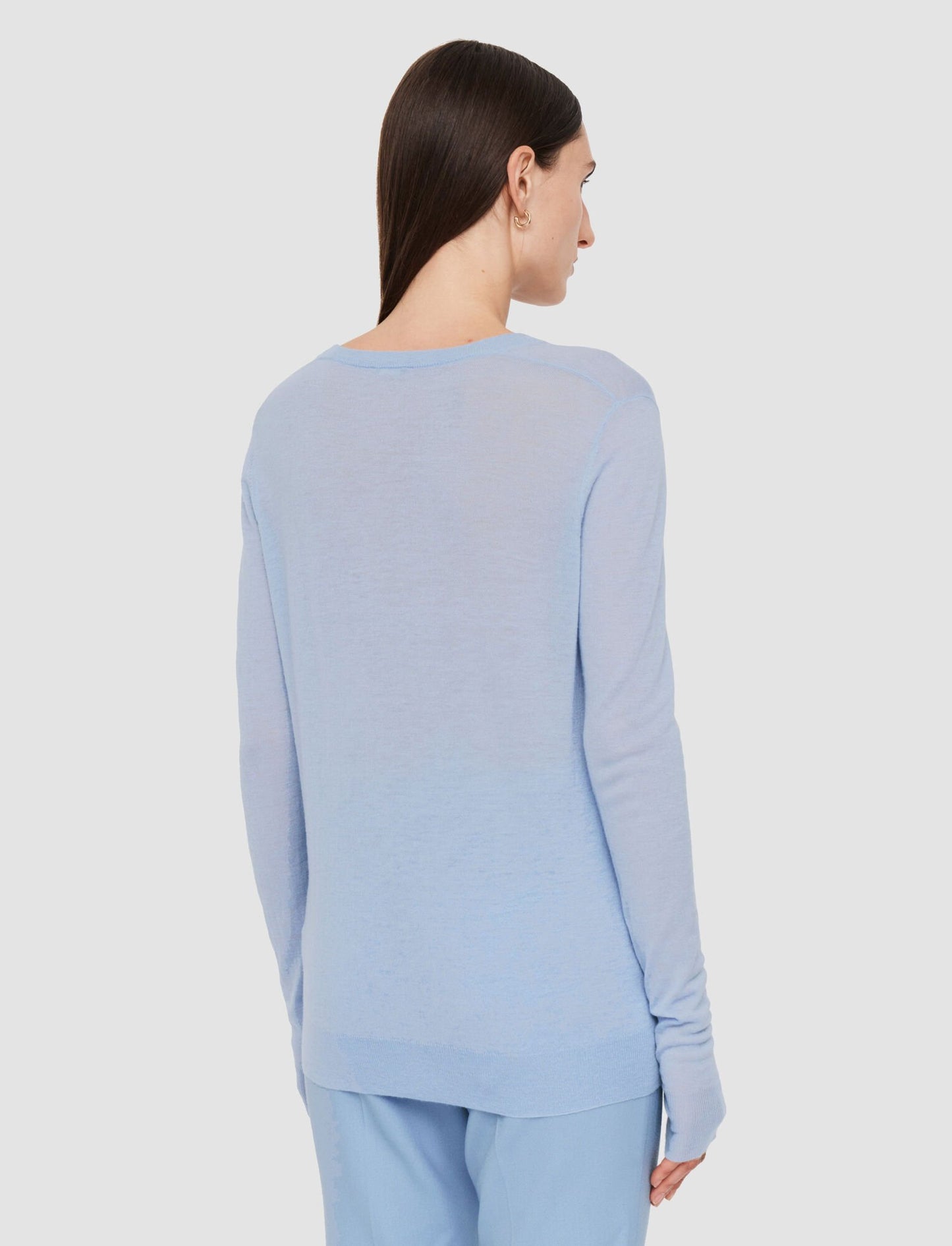 CASHAIR V-NECK JUMPER FADED SKY