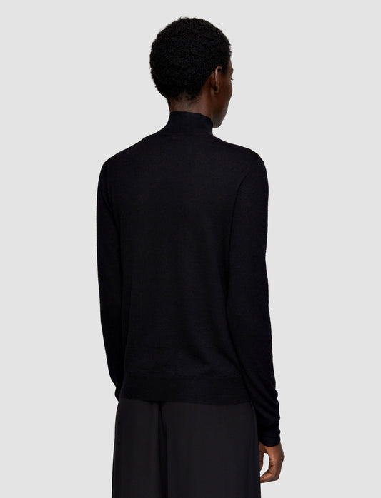 HIGH NECK L/SLEEVE CASHAIR JUMPER