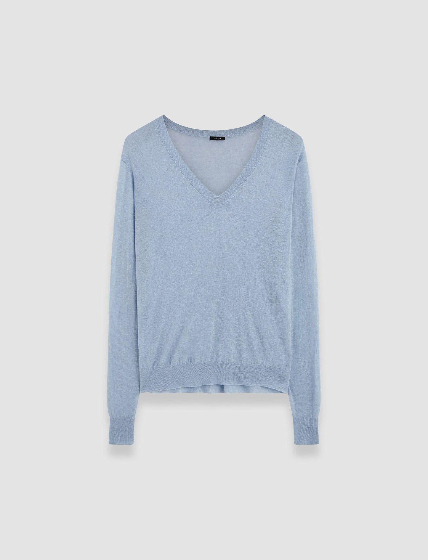CASHAIR V-NECK JUMPER FADED SKY