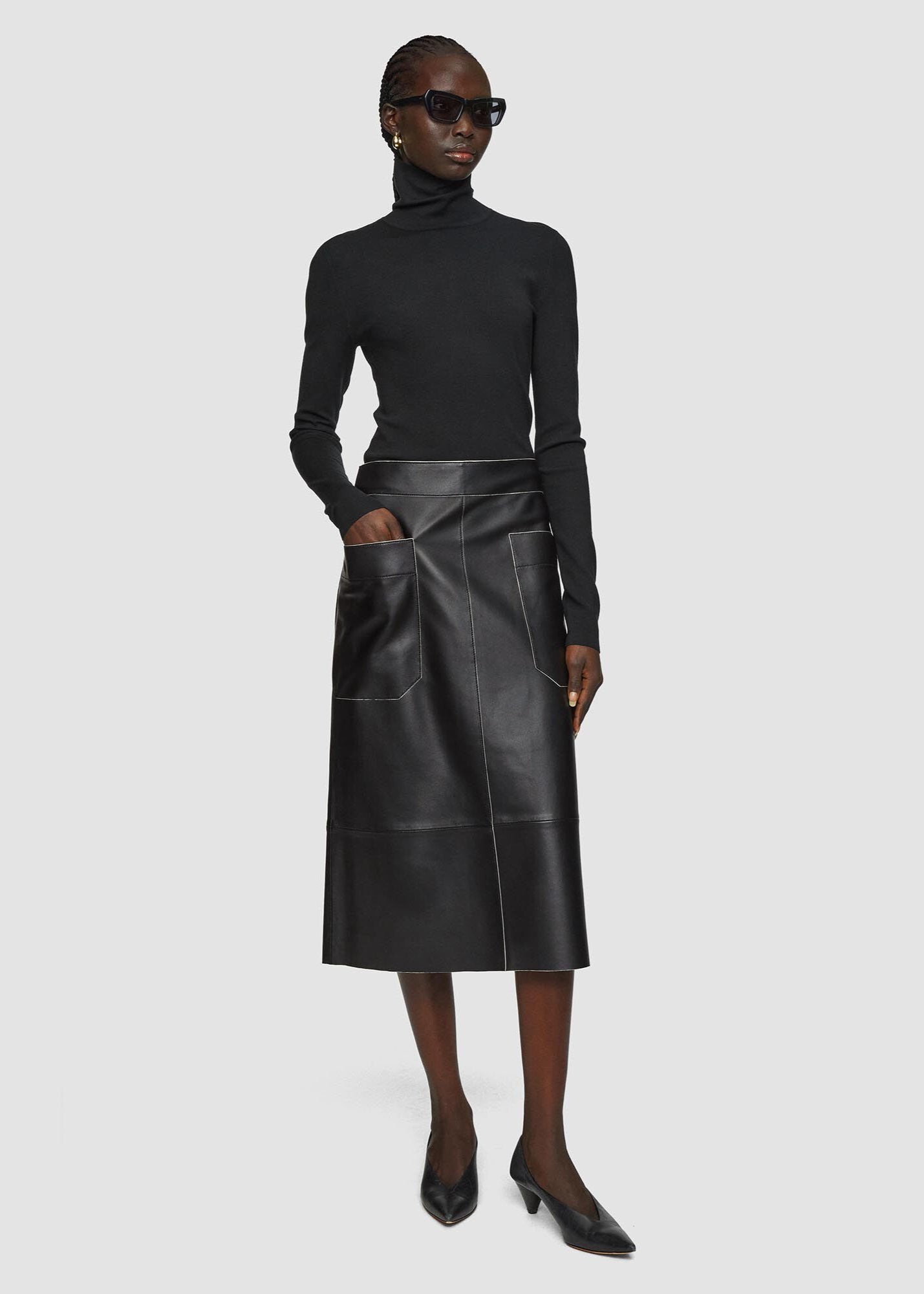 BLOMFIELD NAPPA LEATHER SKIRT