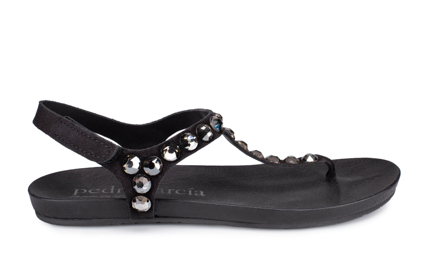 JUDITH SWAROVSKI CRYSTAL SANDALS WITH MOULDED FOOT BED