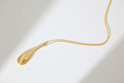 GOLD TEAR DROP LARGE PENDANT