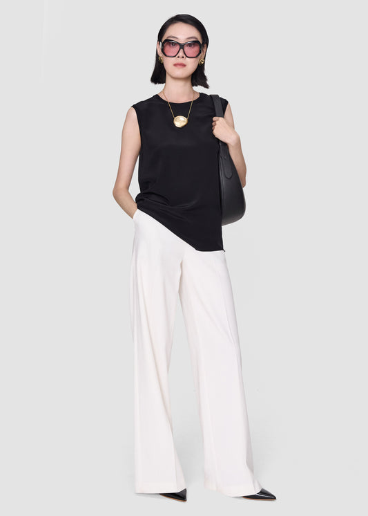 Bley Crepe De Soie Silk Blouse Black by JOSEPH - view 1