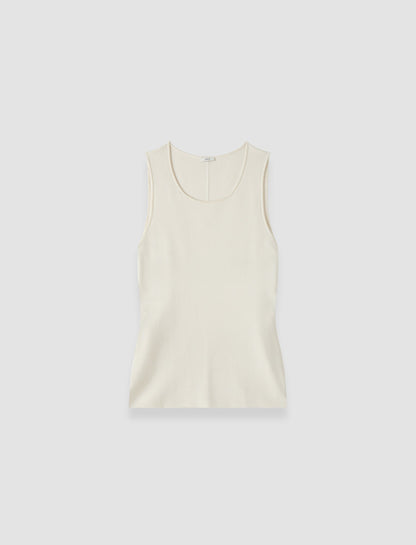 RANA TANK SILK STRETCH IVORY
