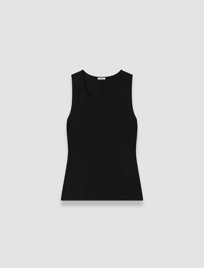 RANA TANK SILK STRETCH BLACK