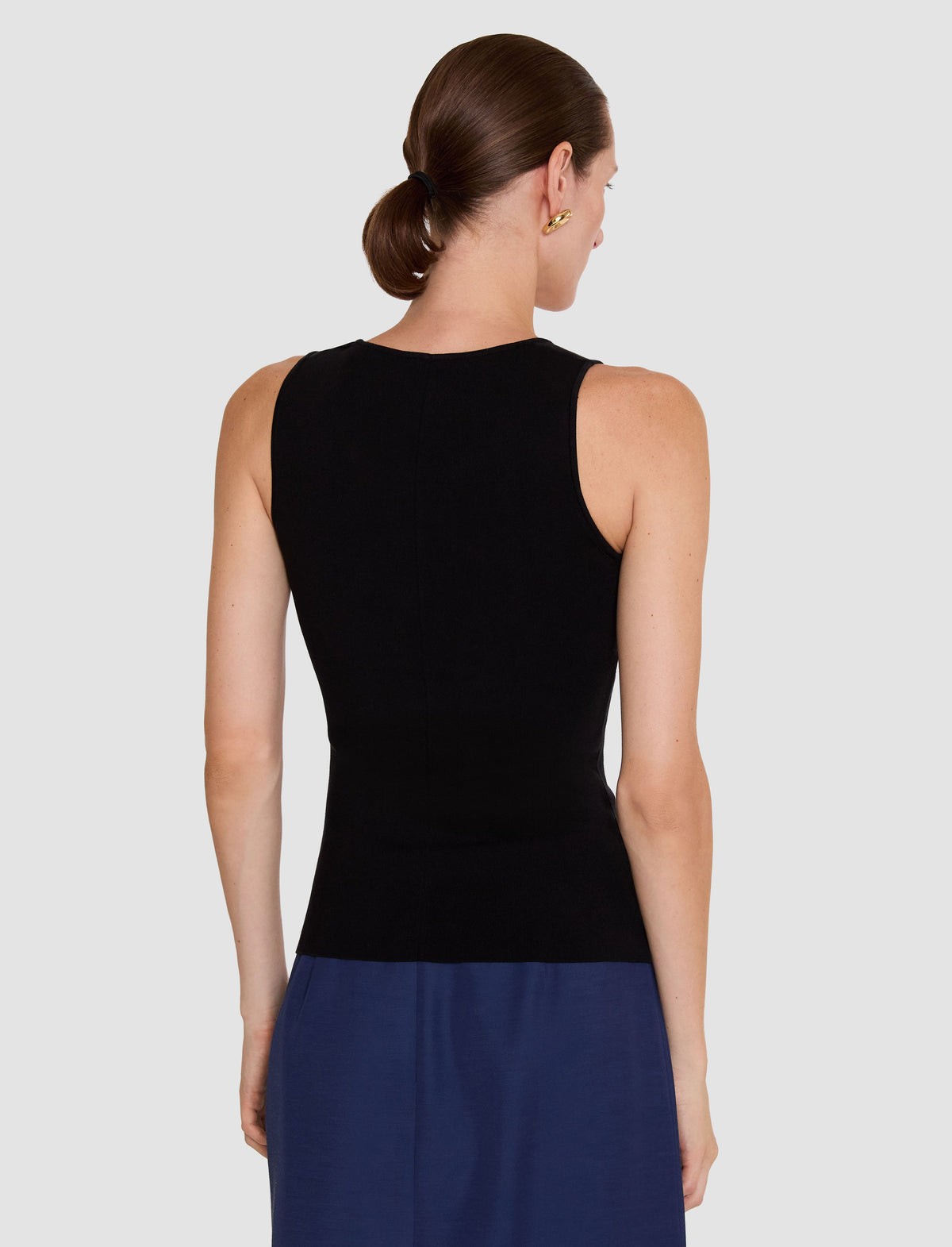 RANA TANK SILK STRETCH BLACK