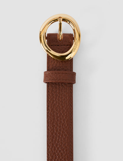 RENE ACC TEXTURED BELT PATINA