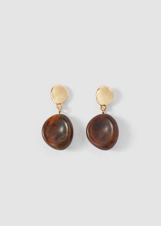 Bean Drop Resin Earrings Tortoiseshell by JOSEPH - view 1