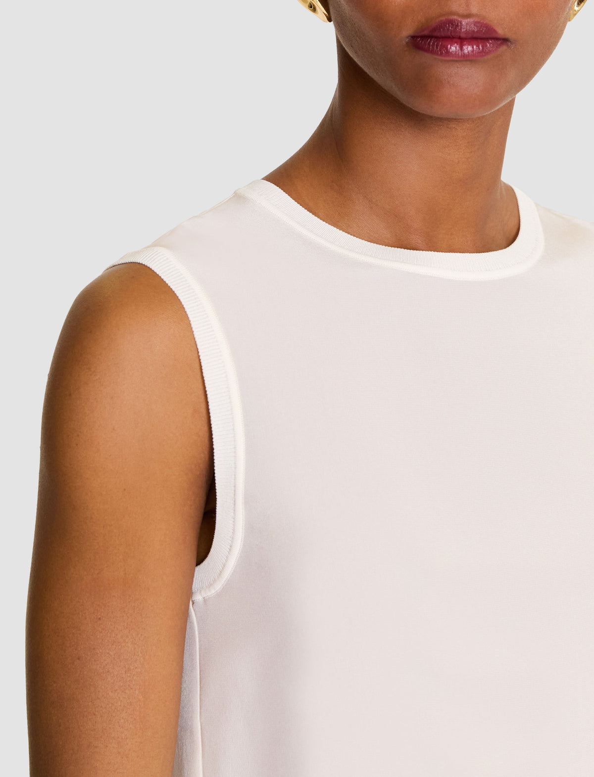 NEW BLEY TOP CREPE DE SOIE IVORY