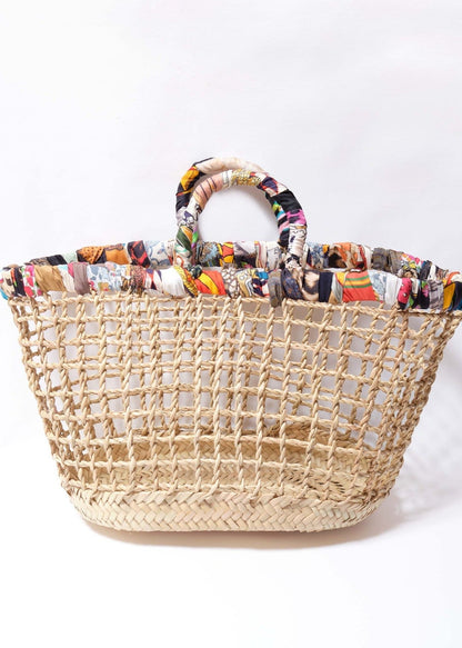 PANIER AJOURE BASKET BAG & SILK POUCH