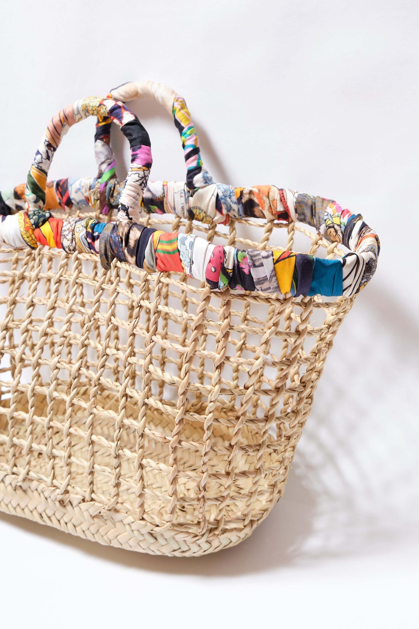 PANIER AJOURE BASKET BAG & SILK POUCH