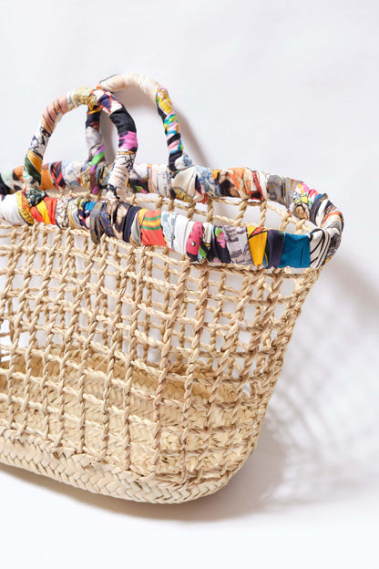 PANIER AJOURE BASKET BAG & SILK POUCH
