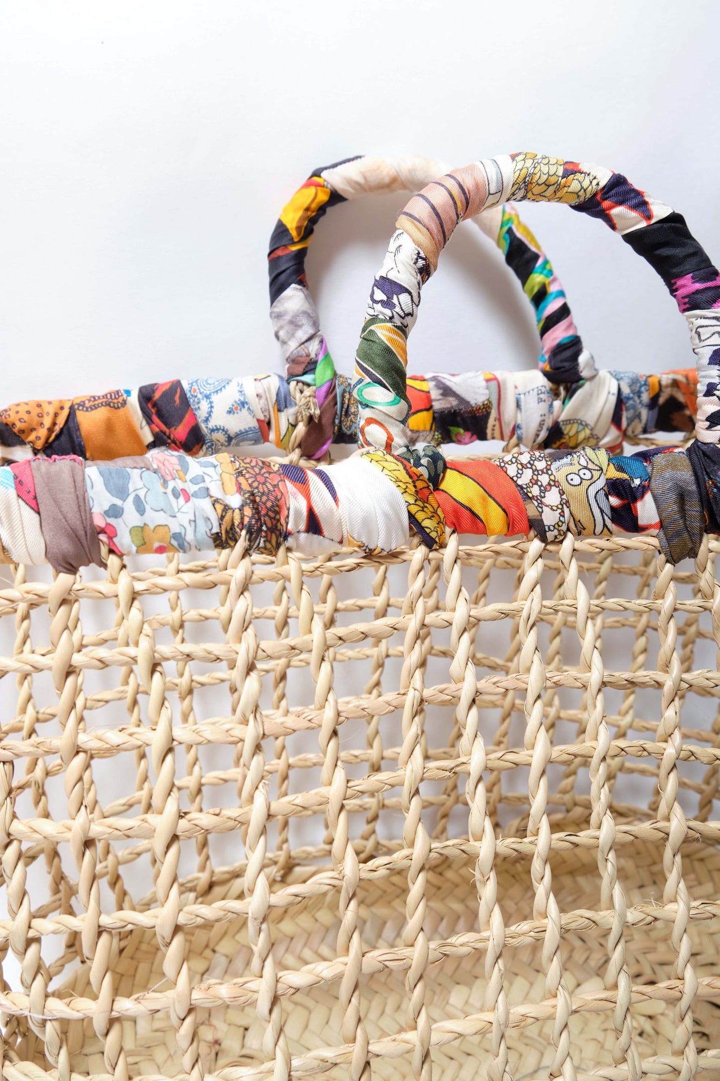 PANIER AJOURE BASKET BAG & SILK POUCH