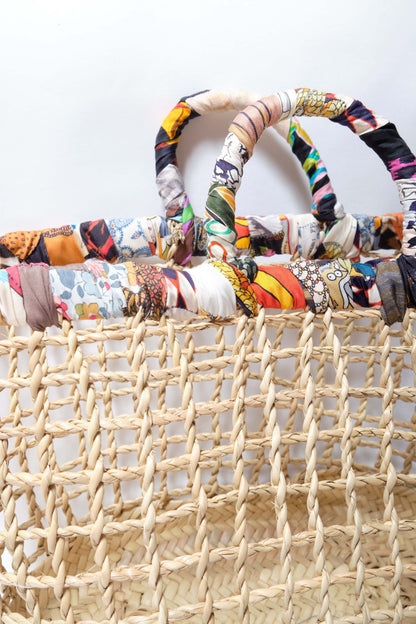 PANIER AJOURE BASKET BAG & SILK POUCH