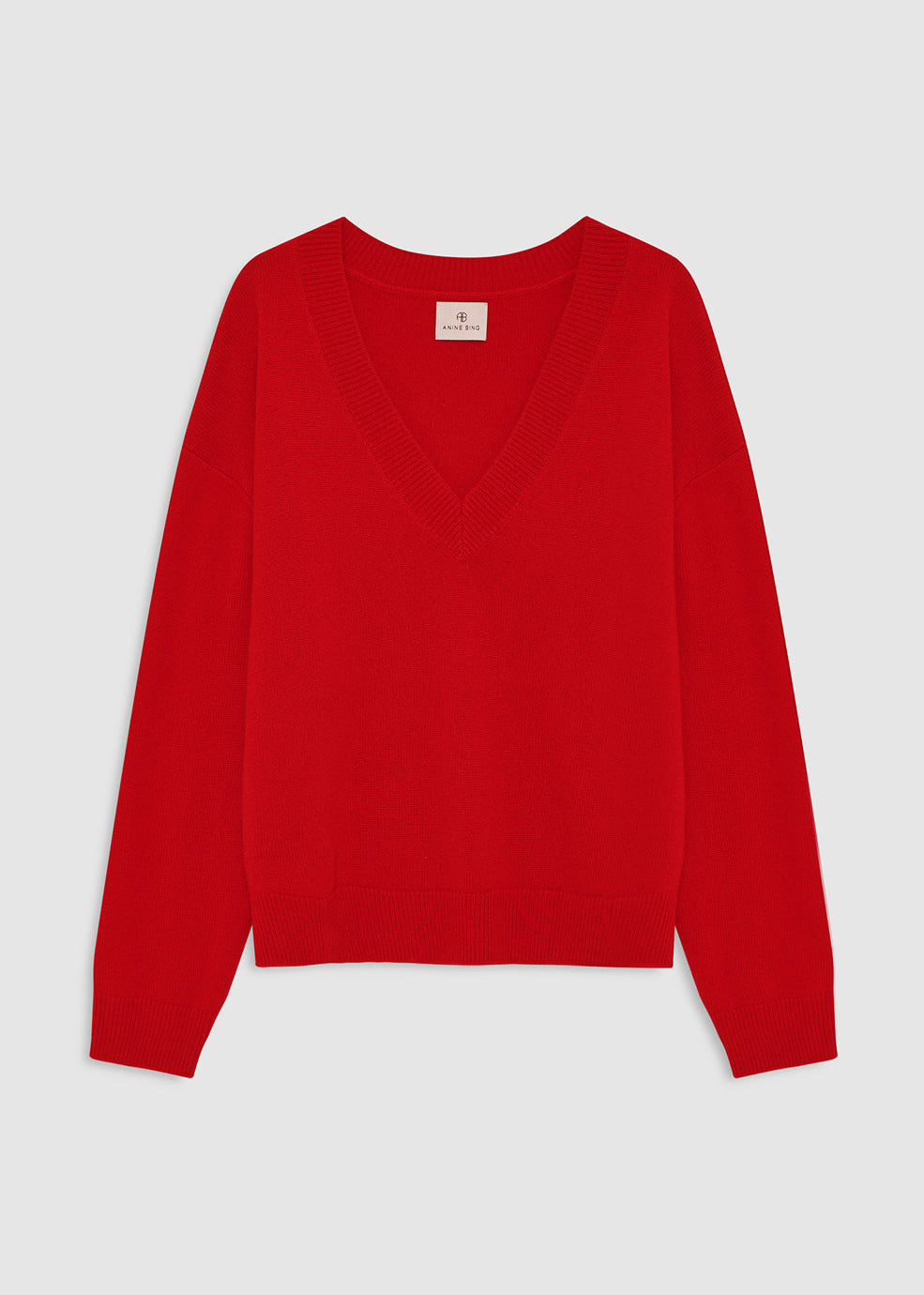 ANINE BING Lee Cashmere Sweater In Tango Red - image 2