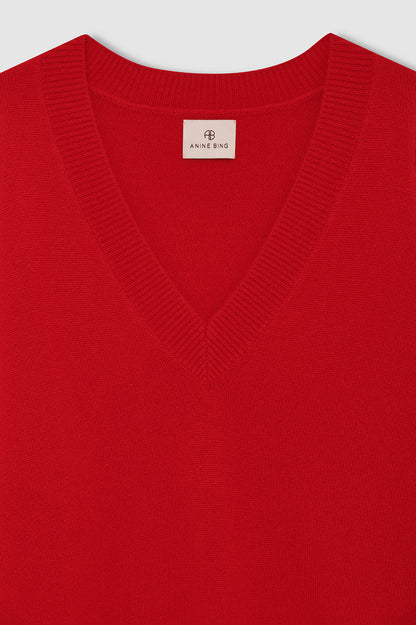 ANINE BING Lee Cashmere Sweater In Tango Red - image 4