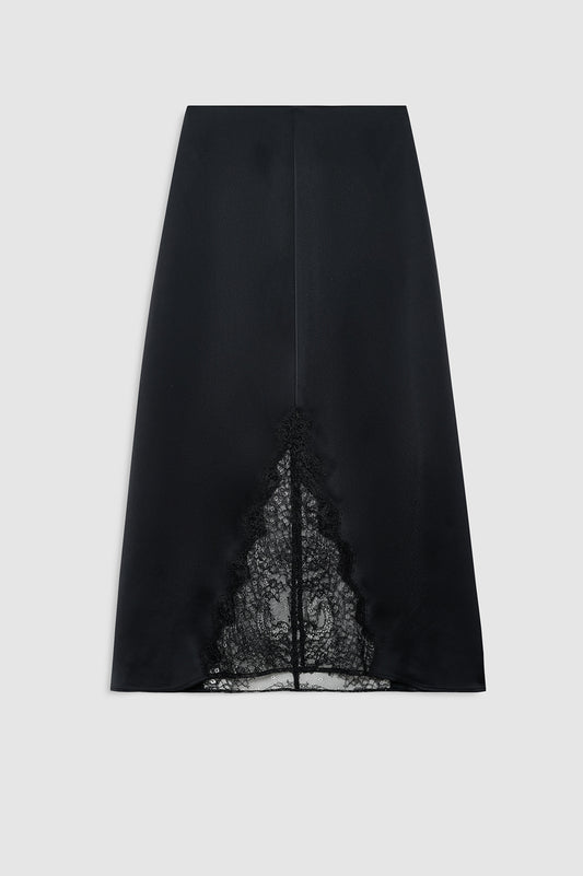 ANINE BING Malou Lace Midi Skirt In Black - image 2