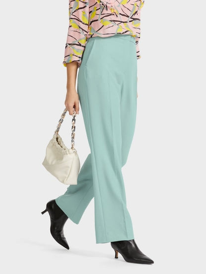 WIDE LEG CRINKLE EFFECT TROUSERS