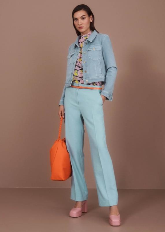 WIDE LEG CRINKLE EFFECT TROUSERS