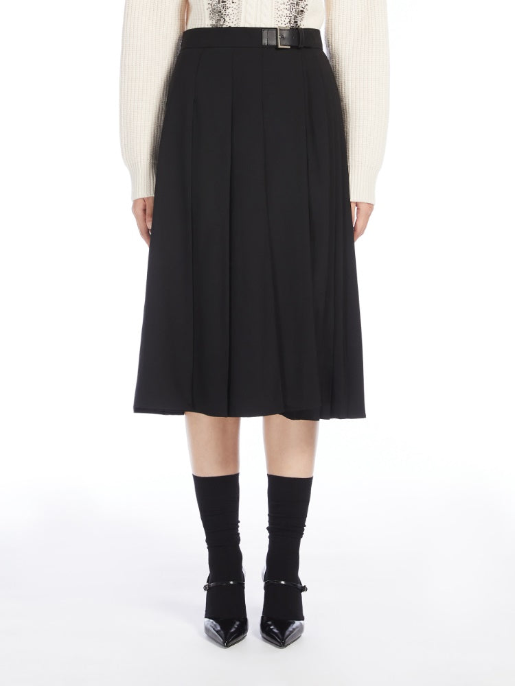 ESTELLA PLEATED WOOL SKIRT