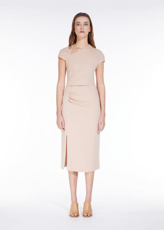 VERMUT LONG CADY DRESS W ASYMMETRICAL NECKLINE