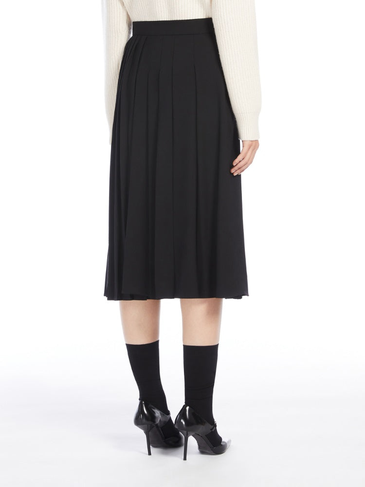 ESTELLA PLEATED WOOL SKIRT