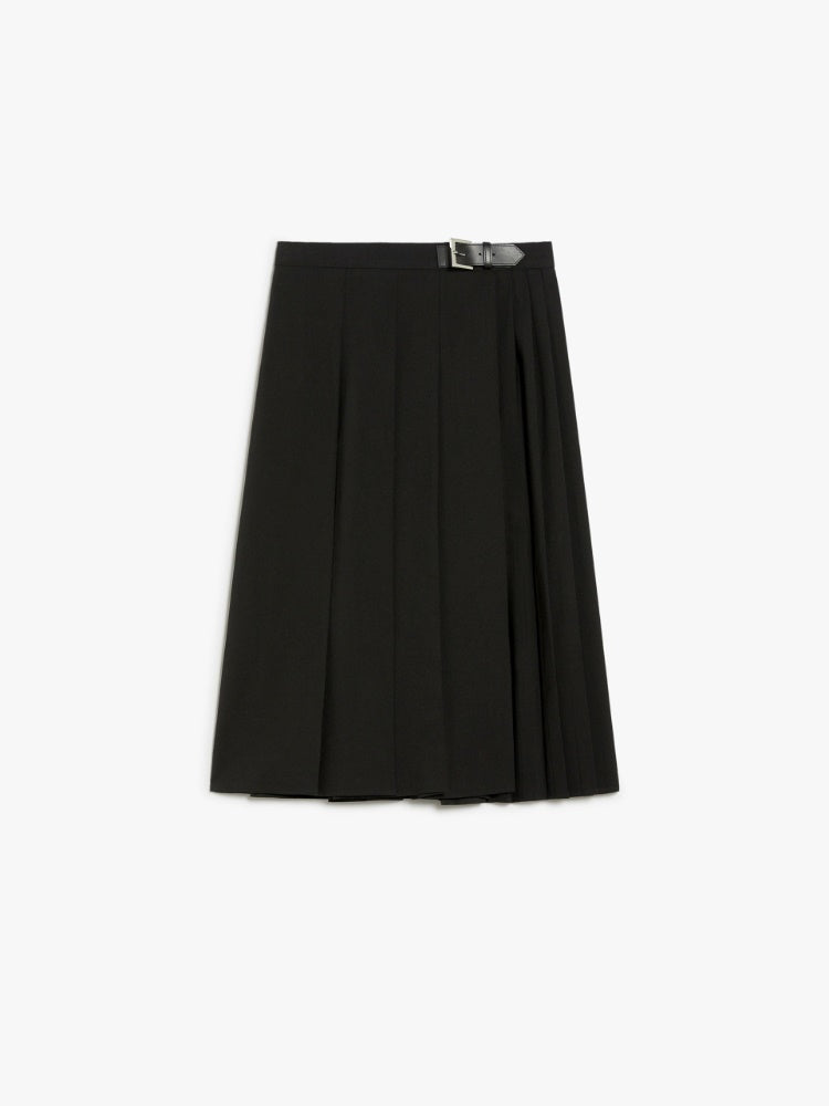 ESTELLA PLEATED WOOL SKIRT