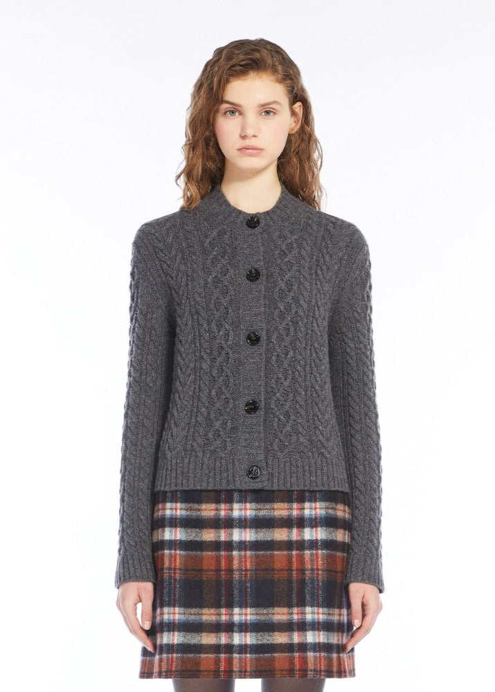AFOSI CABLE KNIT WOOL CARDIGAN
