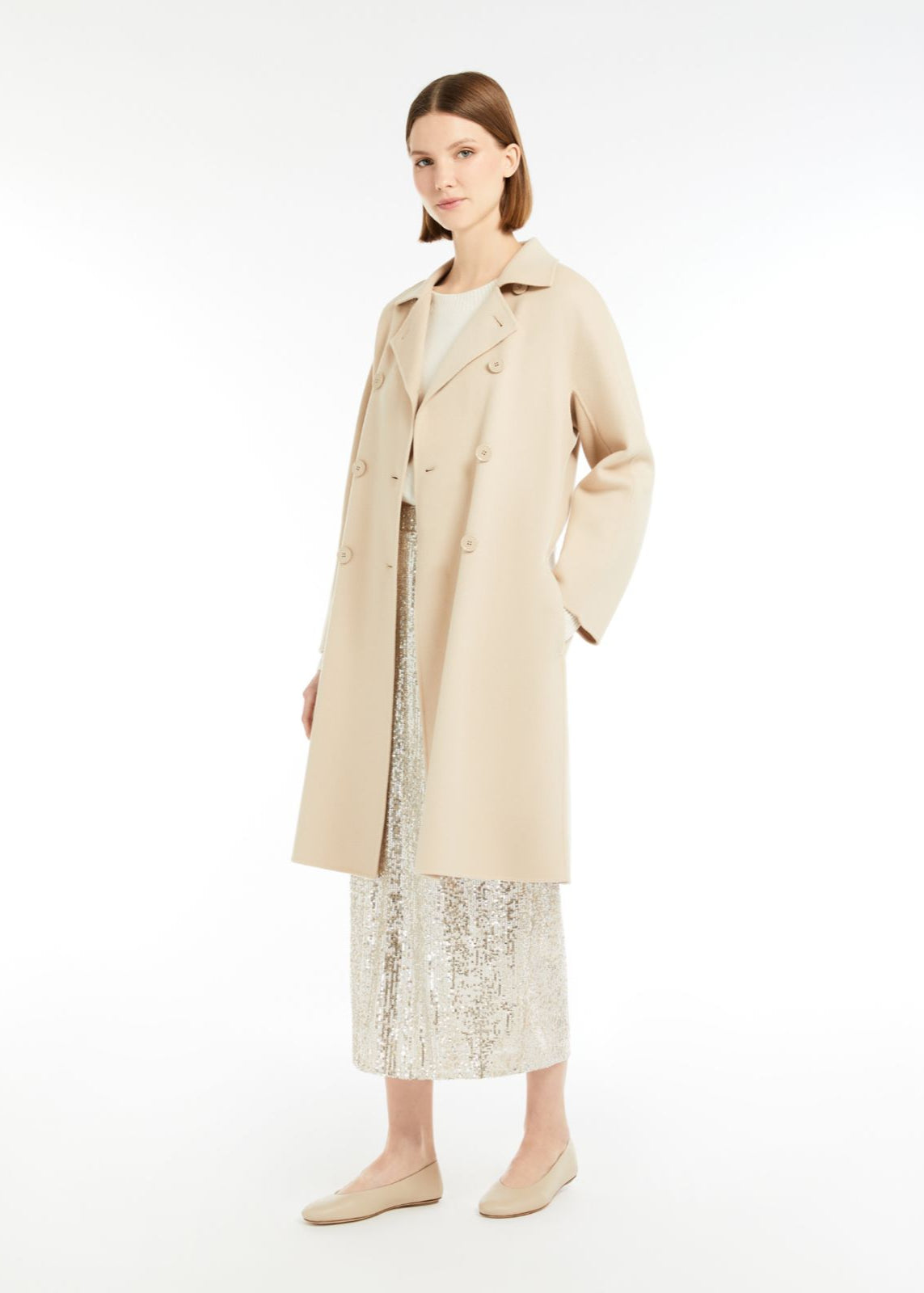 AVENUE DOUBLE BREASTED WOOL COAT