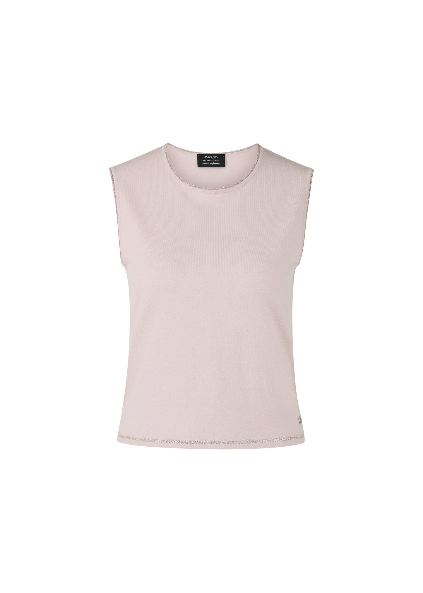 Light pink sleeveless top on a white background