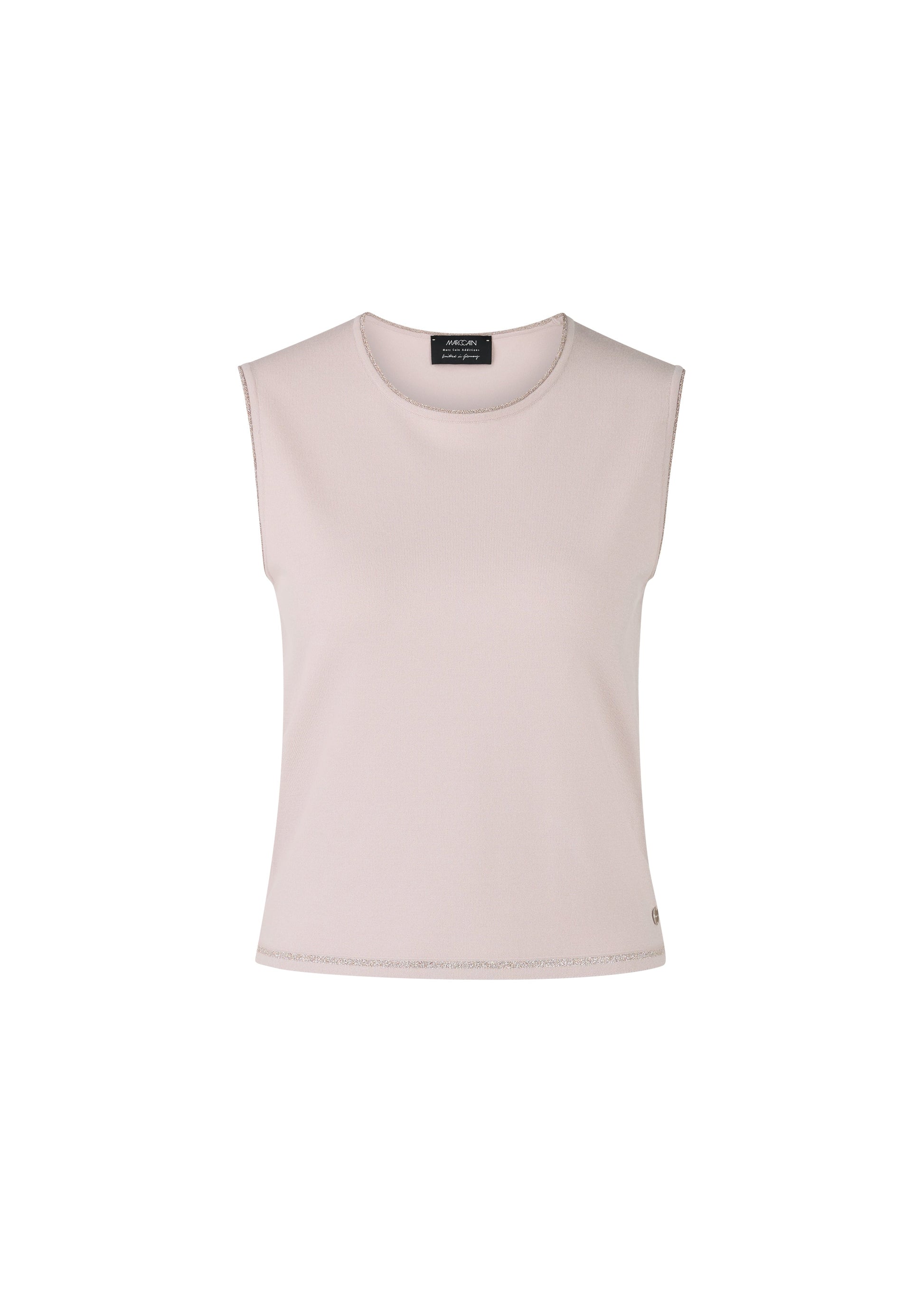 Light pink sleeveless top on a white background