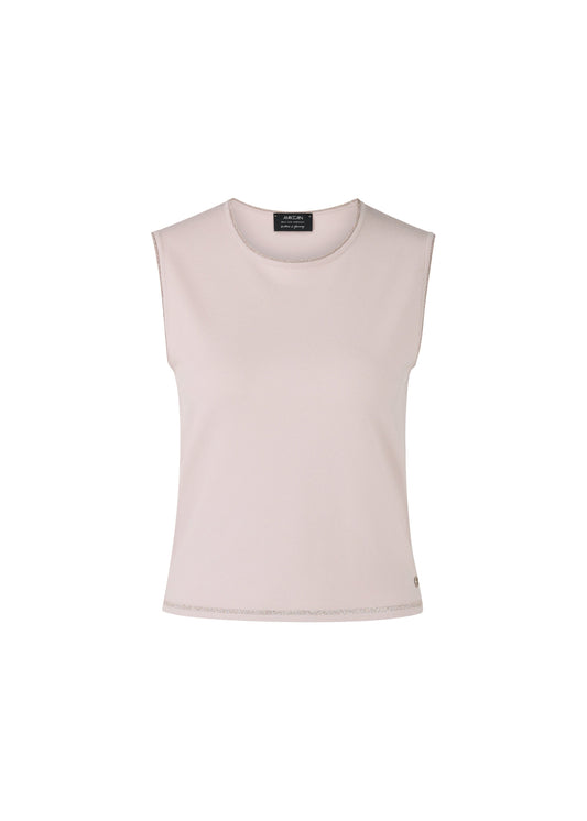 Light pink sleeveless top on a white background