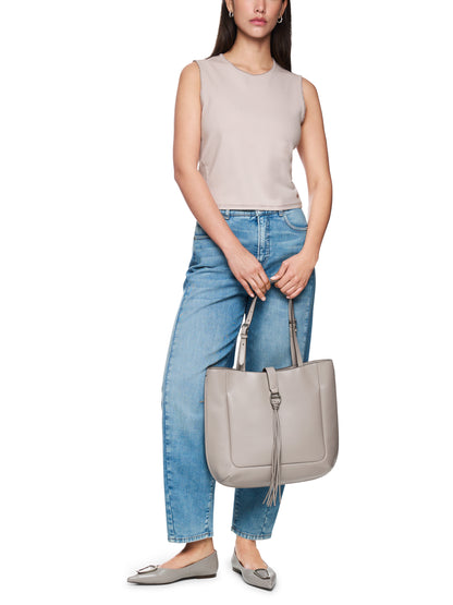 CREW KNIT SINGLET TOP W SILVER LUREX TRIM