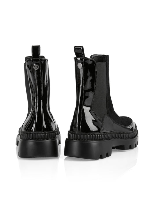PATENT LEATHER PULL ON BOOT