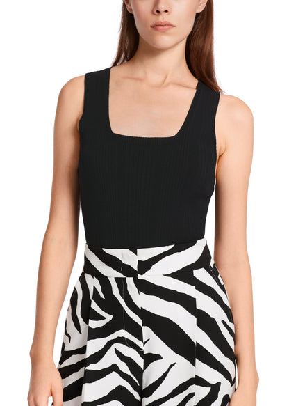 SQUARE NECK SLEEVELESS KNITTED TOP