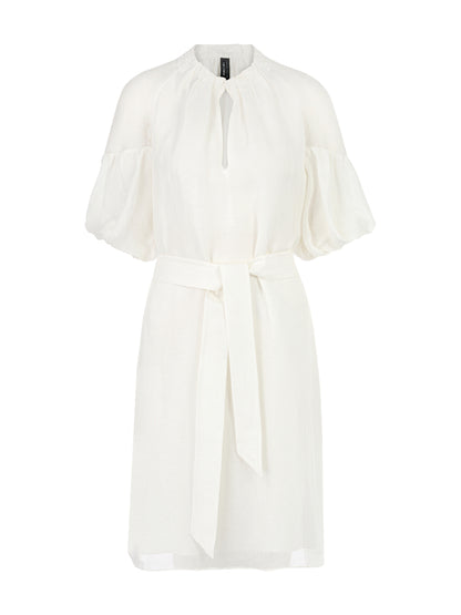 PLAIN MINI DRESS W BALLOON SLEEVES