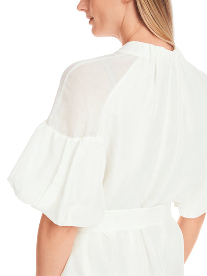 PLAIN MINI DRESS W BALLOON SLEEVES