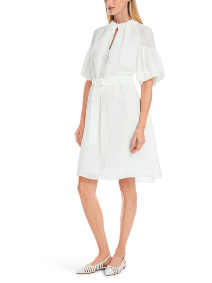 PLAIN MINI DRESS W BALLOON SLEEVES