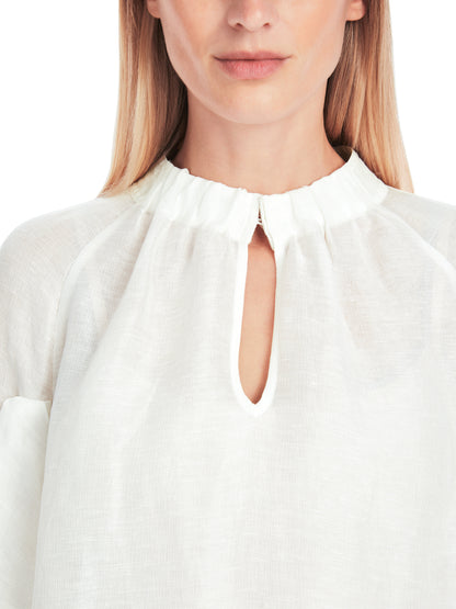 PLAIN BLOUSE WITH BALLOON SLEEVES