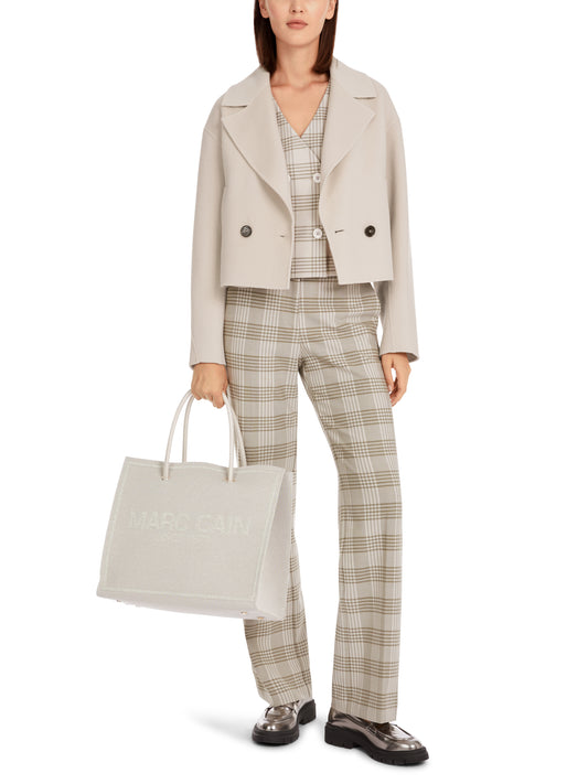 SOFT WOOL CROPPED PEA COAT