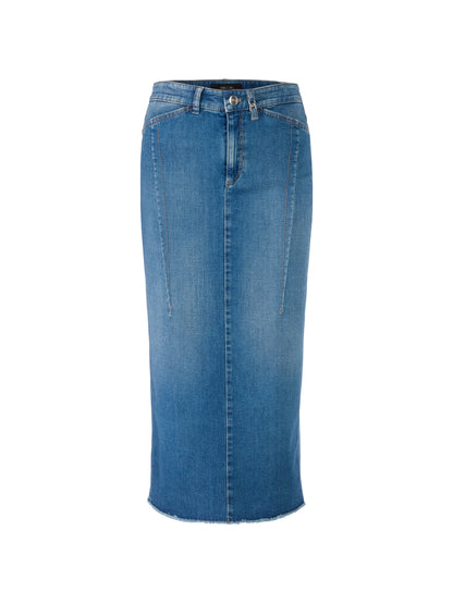 DENIM PENCIL SILHOUETTE SKIRT