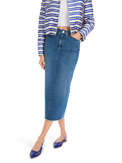 DENIM PENCIL SILHOUETTE SKIRT